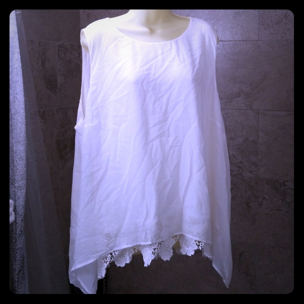 Calvin Klein White Lace Tank